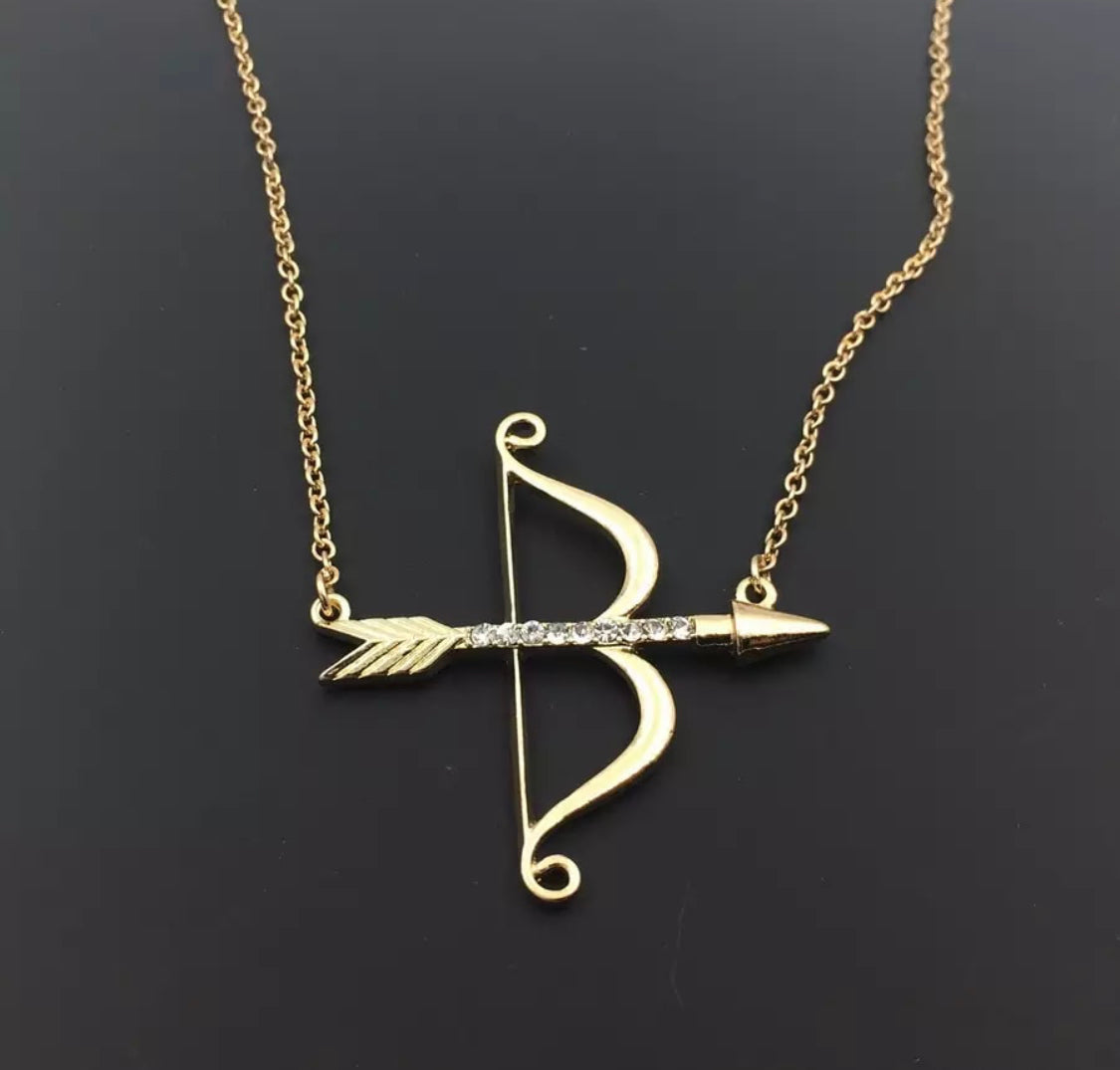 Bow and on sale arrow necklace