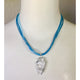 Arrowhead Crystal Pendant Blue Necklace