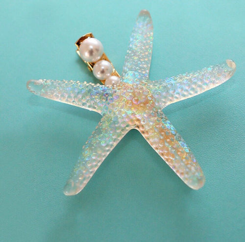 Starfish Pearl Hair Clip