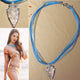 Arrowhead Crystal Pendant Blue Necklace