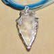 Arrowhead Crystal Pendant Blue Necklace